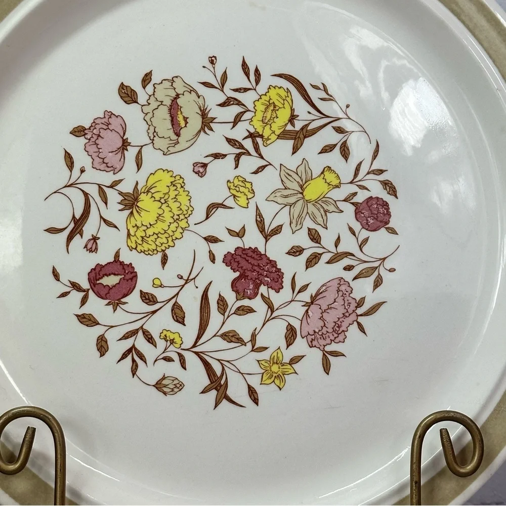 vtg unbranded unmarked Floral Patterned serving platter Plate cottagecore